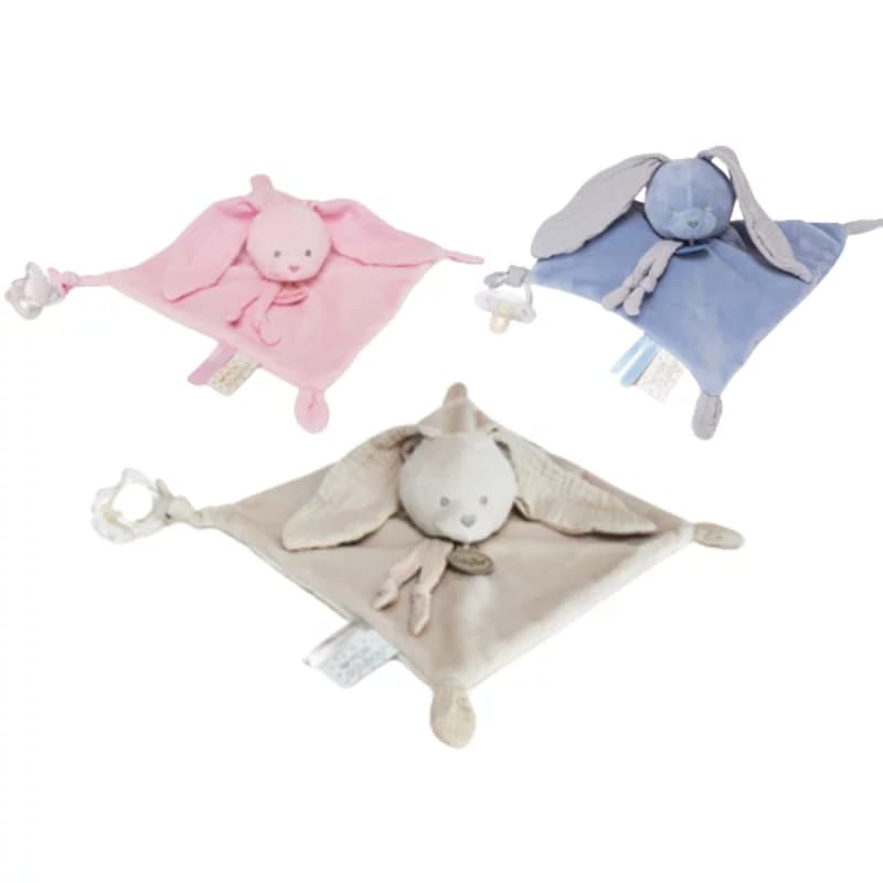 Doudou plat lapin - baby nat' beige