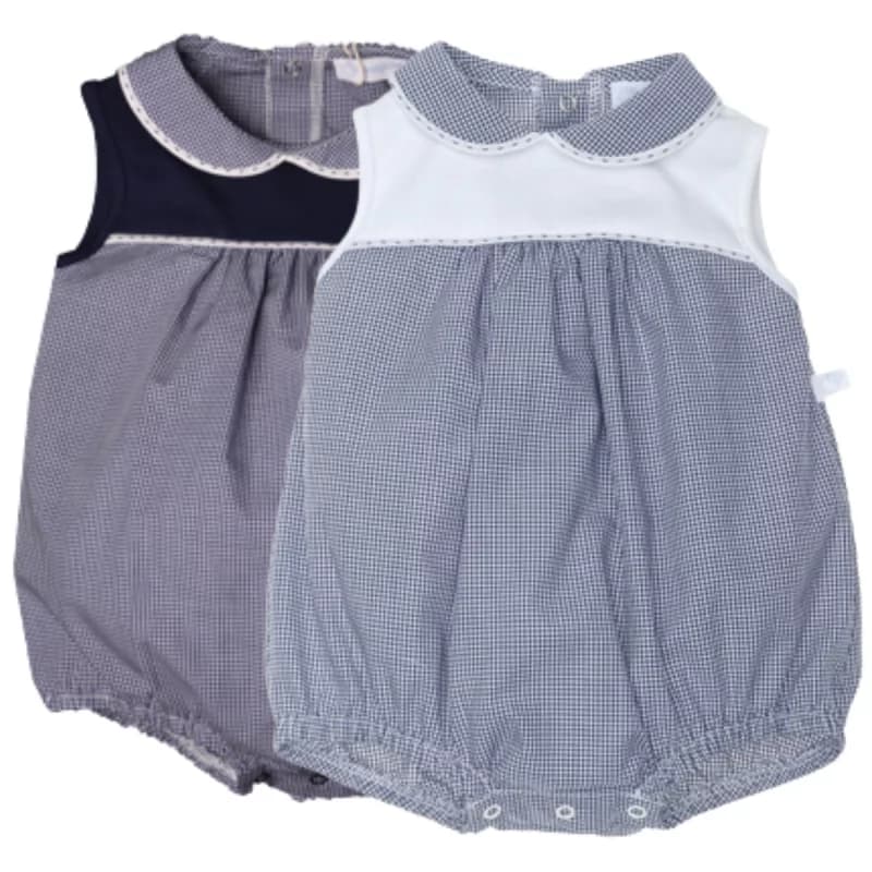 Barboteuse à carreaux vichy laranjinha - 6 mois blanc