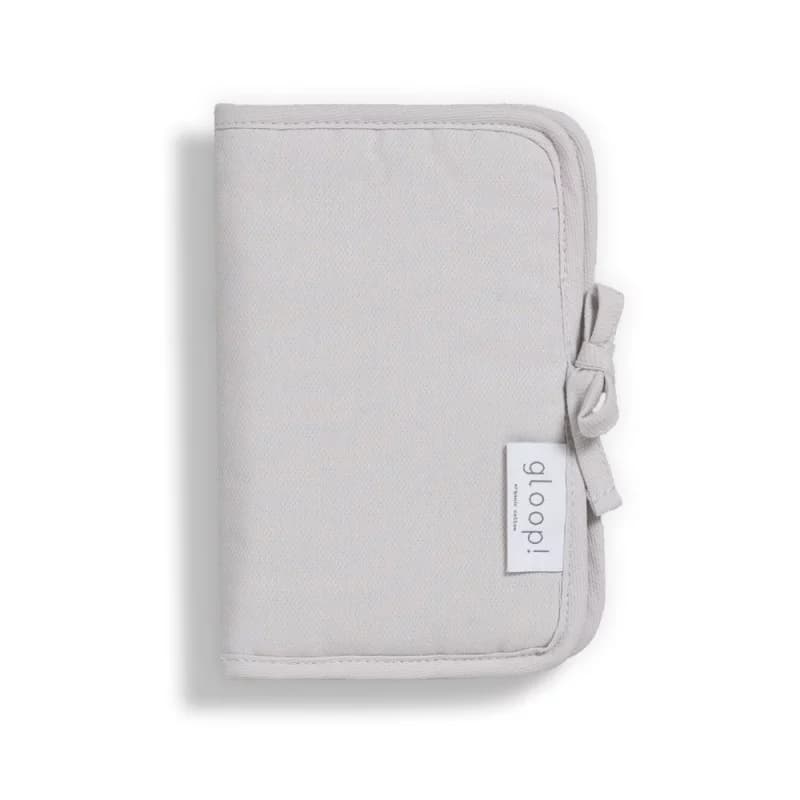 Protège carnet de santé gris lisse