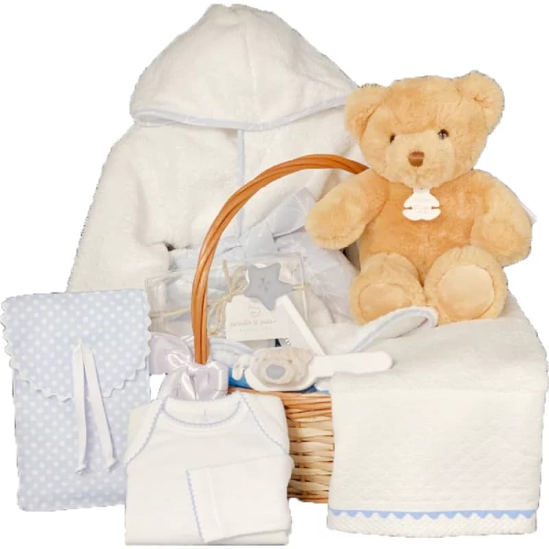 Coffret peignoir personnalisable bleu