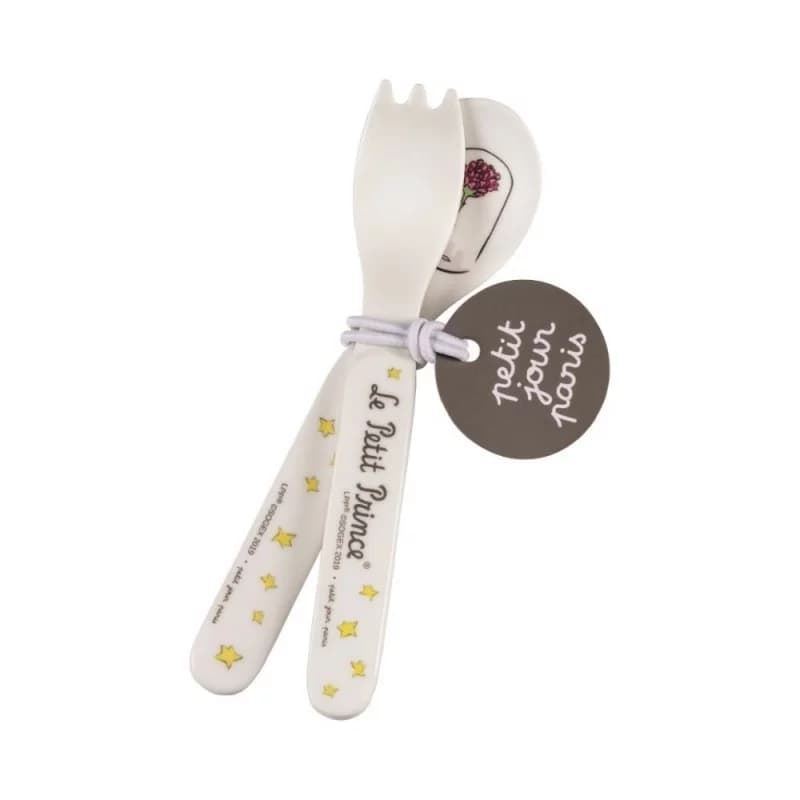 Set de 2 couverts blanc le petit prince
