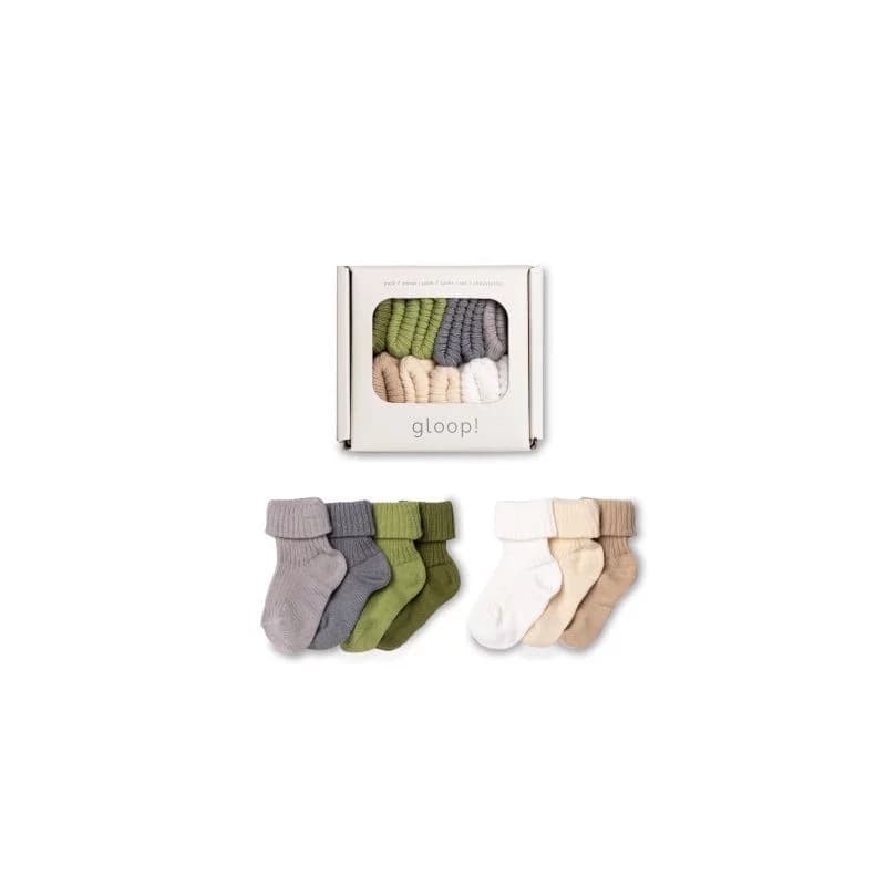 Set de 7 chaussettes automne taille 0-6 mois gloop
