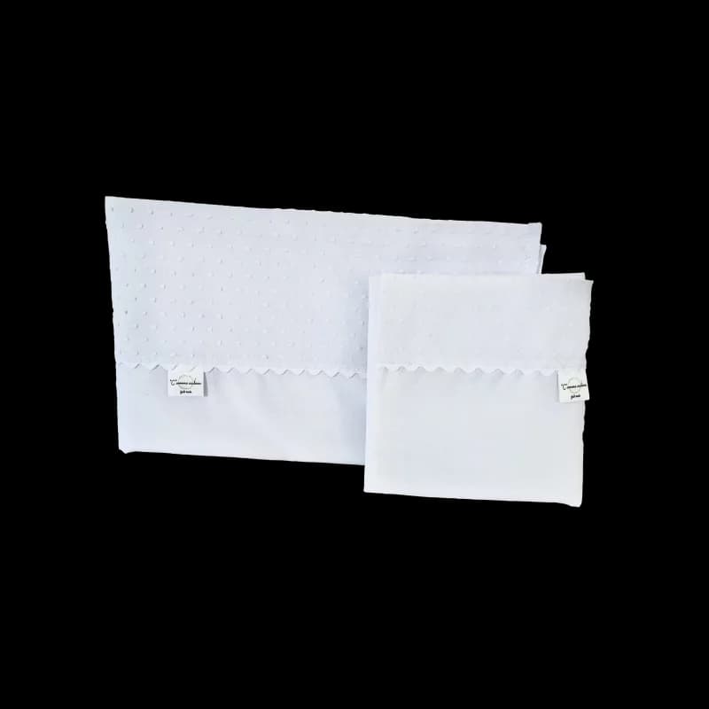 Draps et taie d'oreiller petits flocons