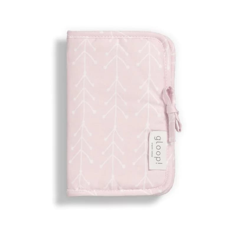 Gloop - protège carnet de santé collection nordique rose