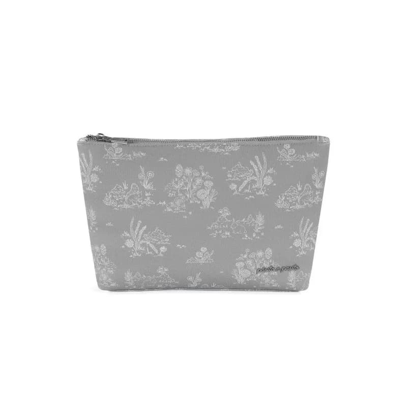 Trousse de toilette toile de jouy grise