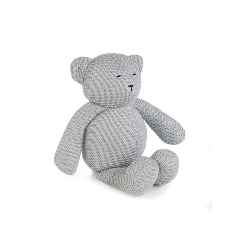 Peluche ours tricoté gris