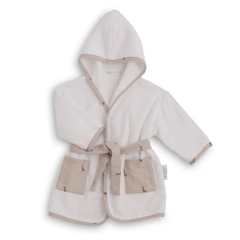 Peignoir bébé personnalisé safari – 100 % coton bio | gloop