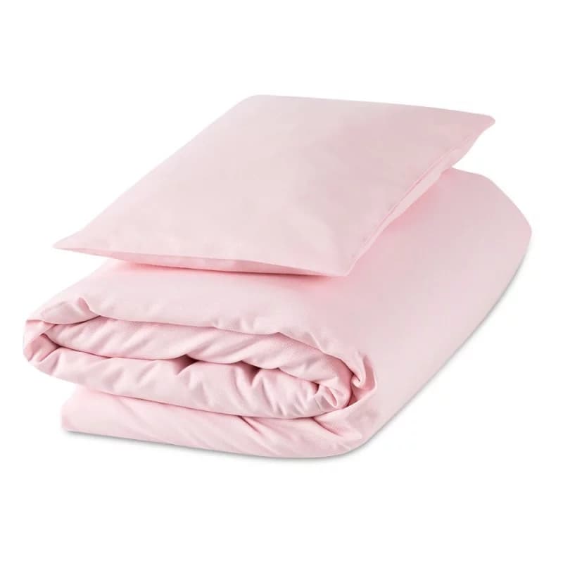 Housse de couette et sa taie d'oreiller collection lisse gloop rose
