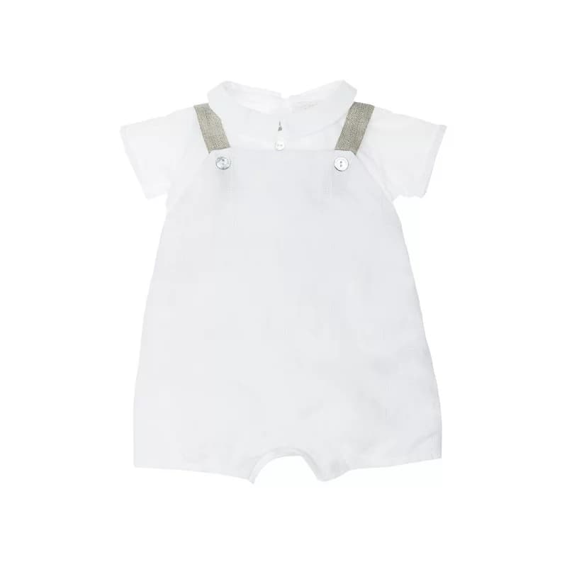 Ensemble deux en un en lin laranjinha - 3 mois