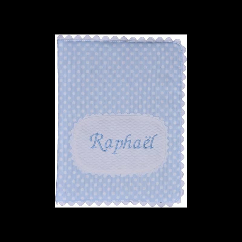 Protège carnet de santé personnalisé c comme cadeau bleu