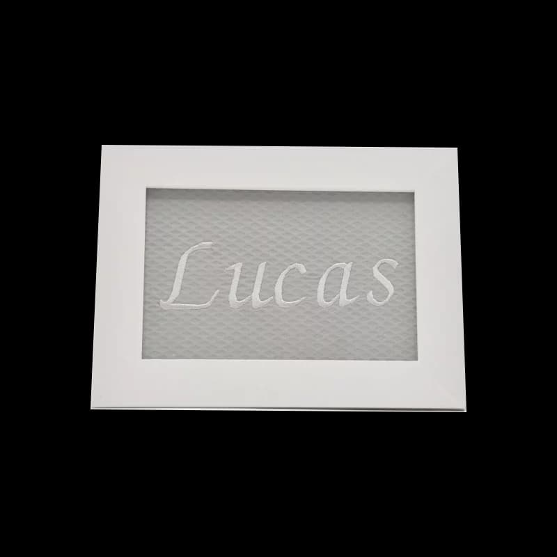 Cadre photo personnalisé c comme cadeau gris