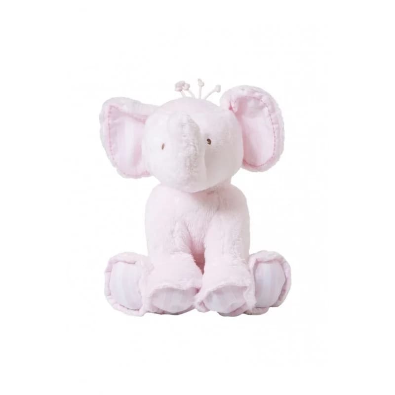 Ferdinand l'éléphant - peluche 25cm tartine et chocolat rose