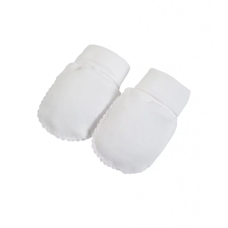Gants en coton interlock antibactérien laranjinha - 1 mois blanc