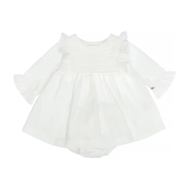Ensemble robe et culotte en tissu double laranjinha - 6 mois