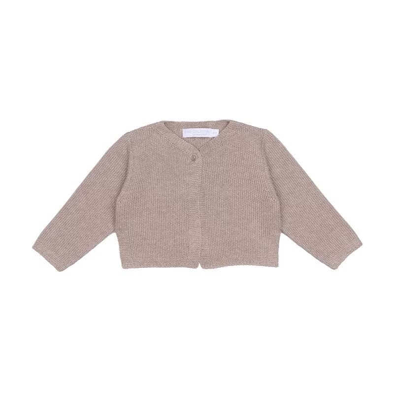 Cardigan tricoté laranjinha - 6 mois beige