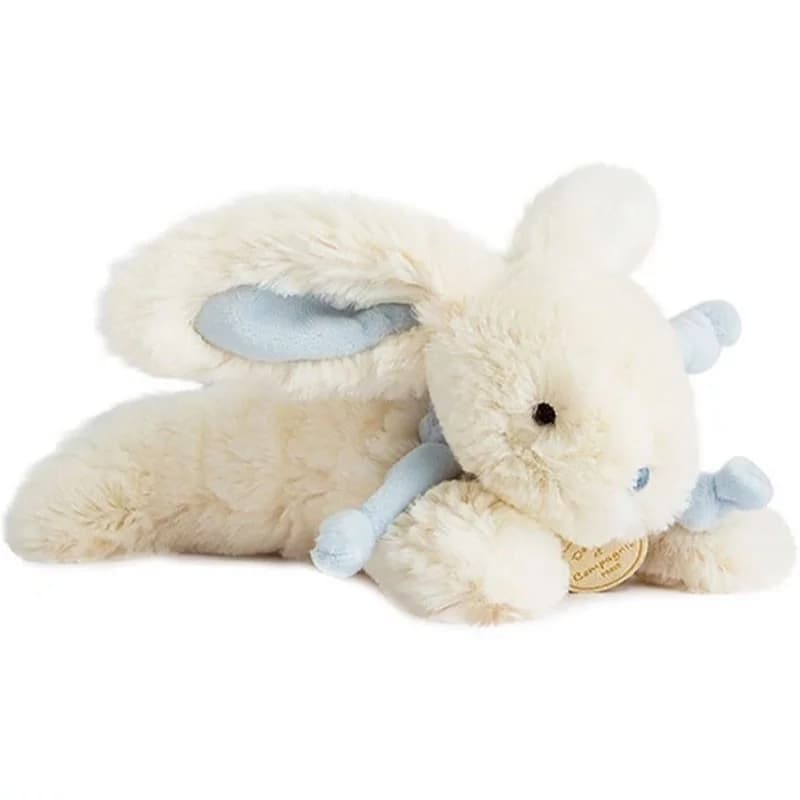 Lapin bonbon - peluche bleu 20cm doudou et compagnie