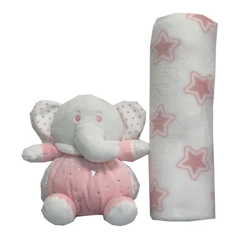 Duo doudou couverture rose
