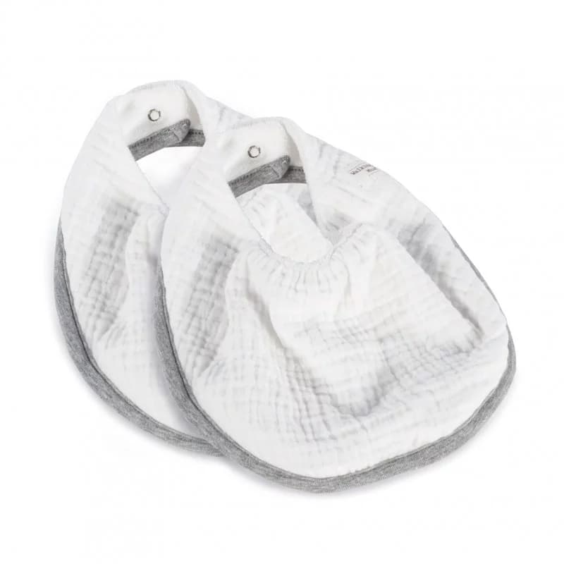 2 bavoirs bandana blanc - walking mum