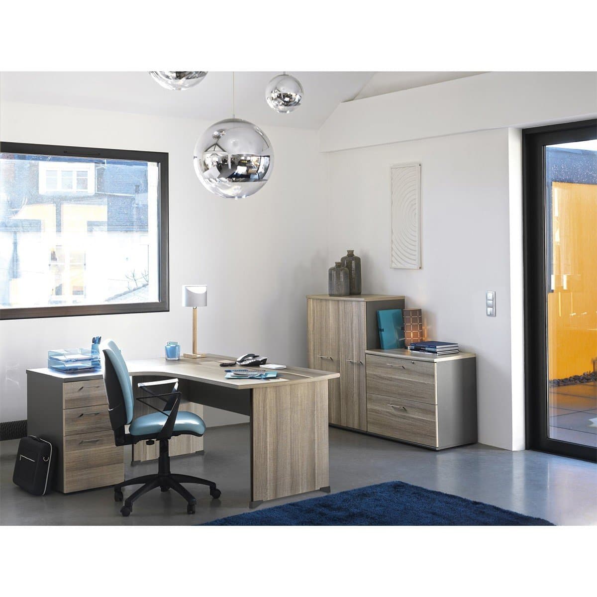 Bureau compact 90° droite Jazz - Fabrication Française - Calicosy