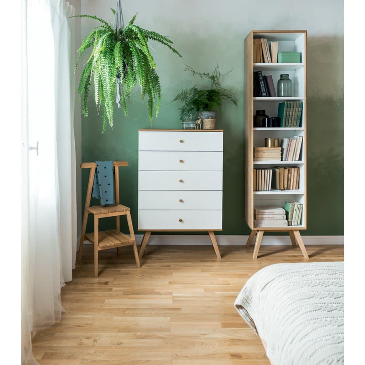 Bibliothèque 5 étagères H207,5 cm - NATURE - Calicosy