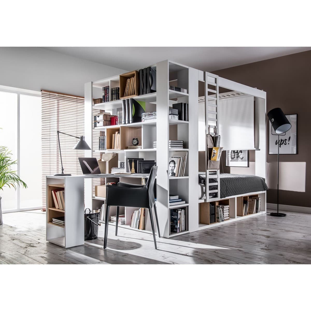 Bibliothèque multi-rangements H206 cm - 4YOU - Calicosy