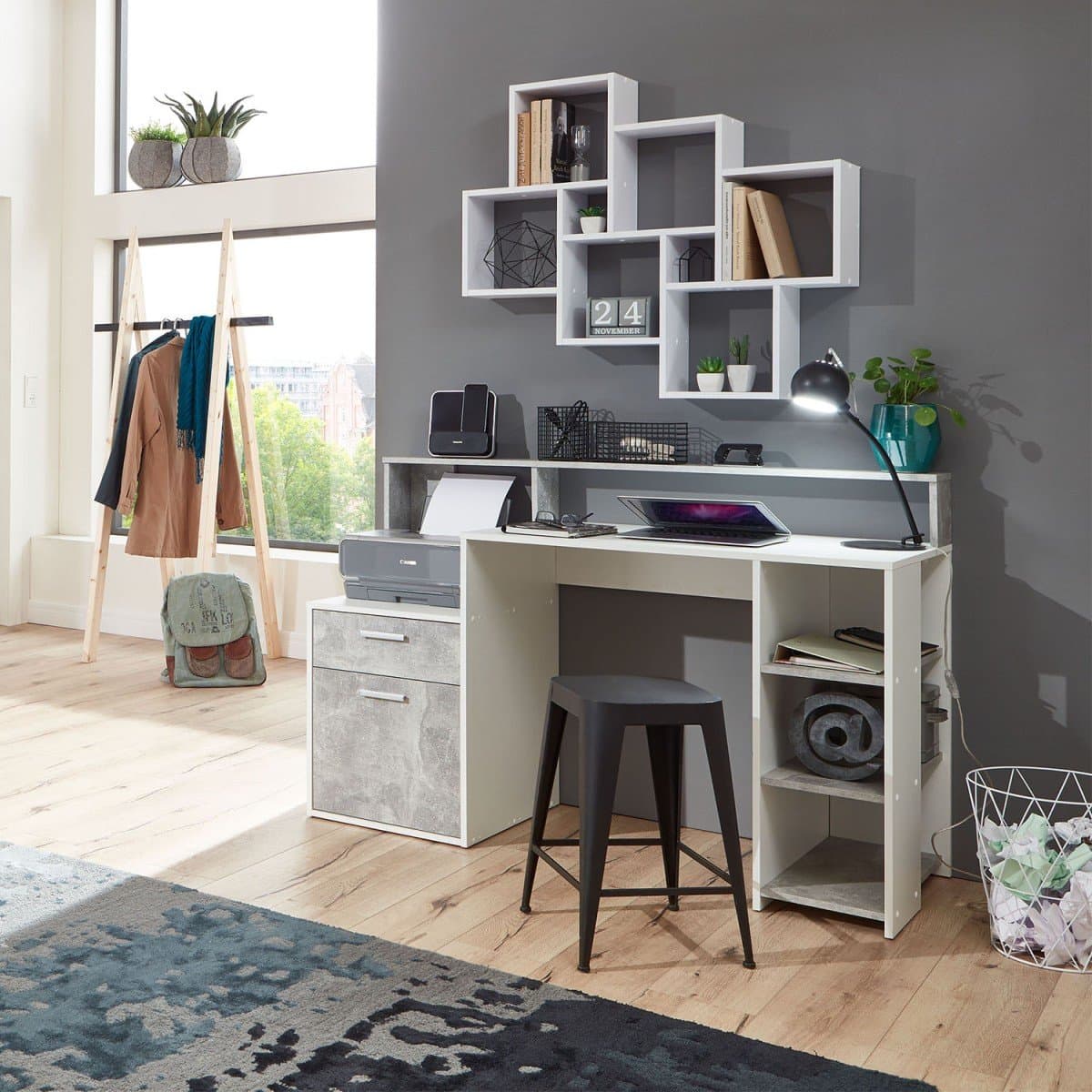 Étagère Murale Flottante 8 Compartiments - Laurio - Calicosy