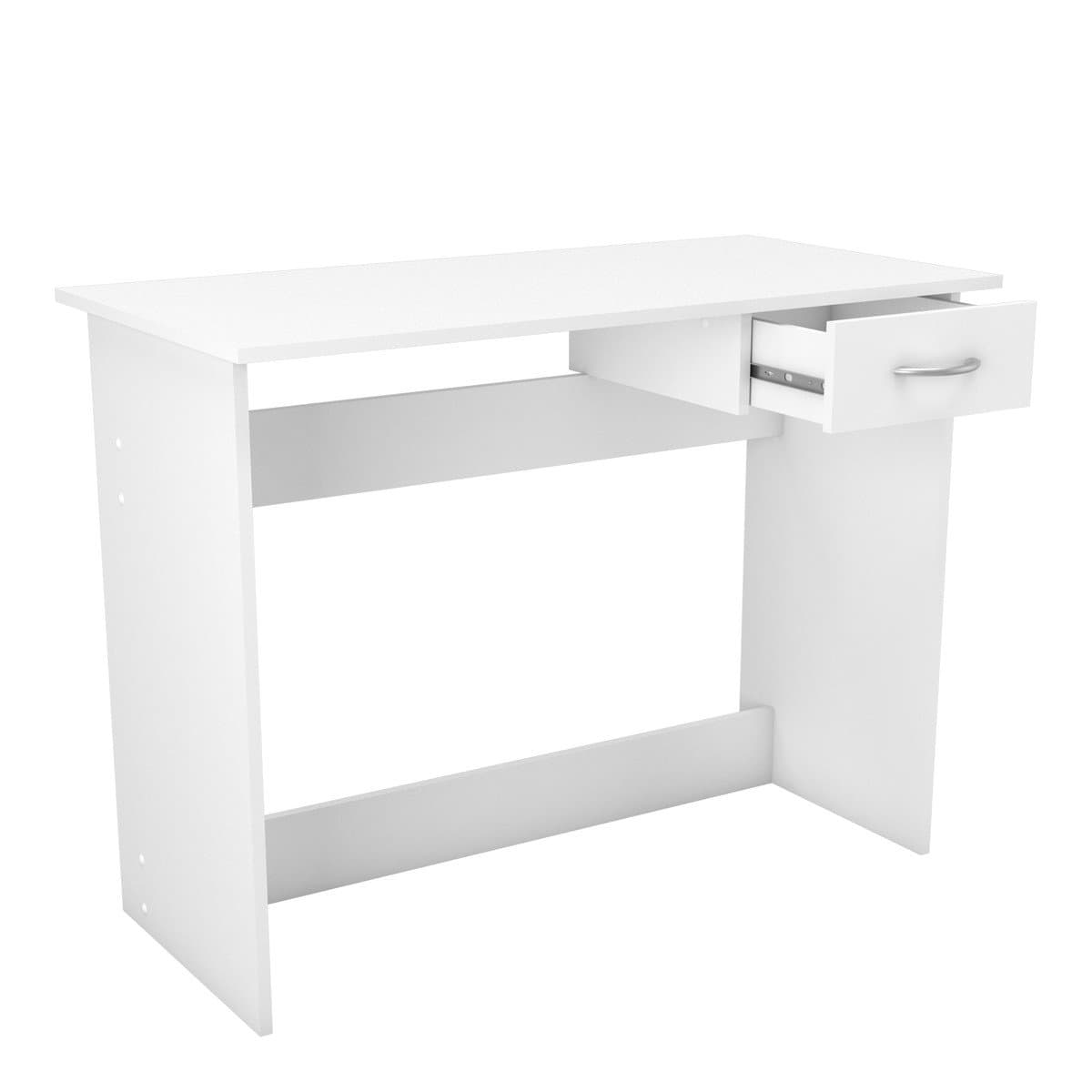 Bureau Gain de Place 1 Tiroir Blanc L100,6 cm - Alpin - Calicosy