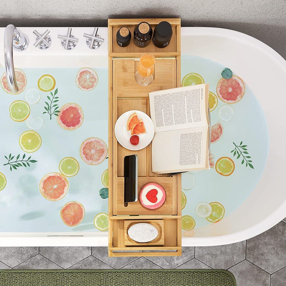 Pont de Baignoire Extensible en Bambou - L75/109 cm - Calicosy