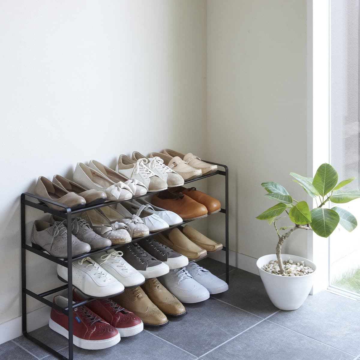 Etagère à chaussures extensible 3 niveaux - L41-70 cm - Calicosy