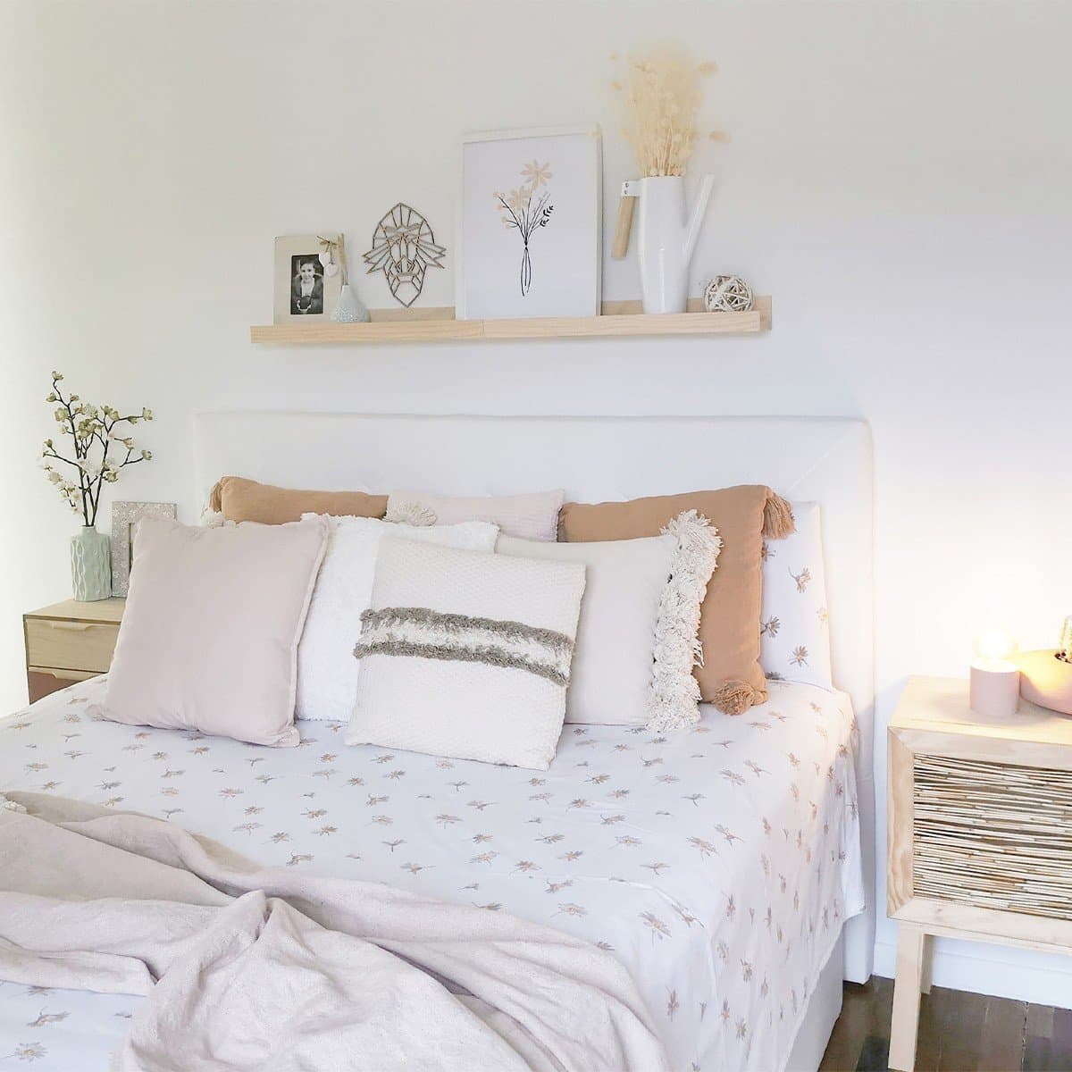 Etagère murale en pin massif - L60 x H7 cm - Calicosy