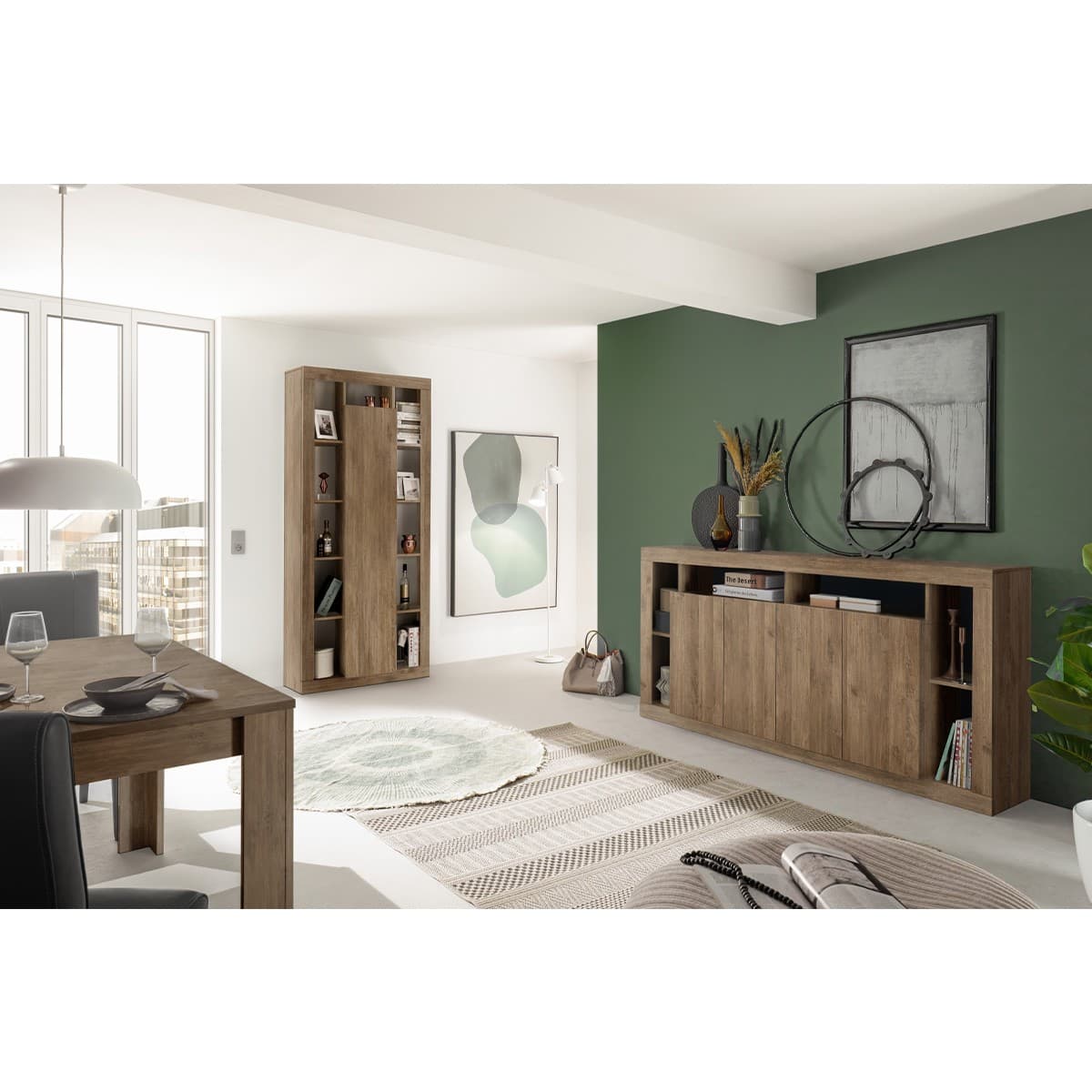 Bibliothèque 1 Porte H217 cm - Rimini - Calicosy