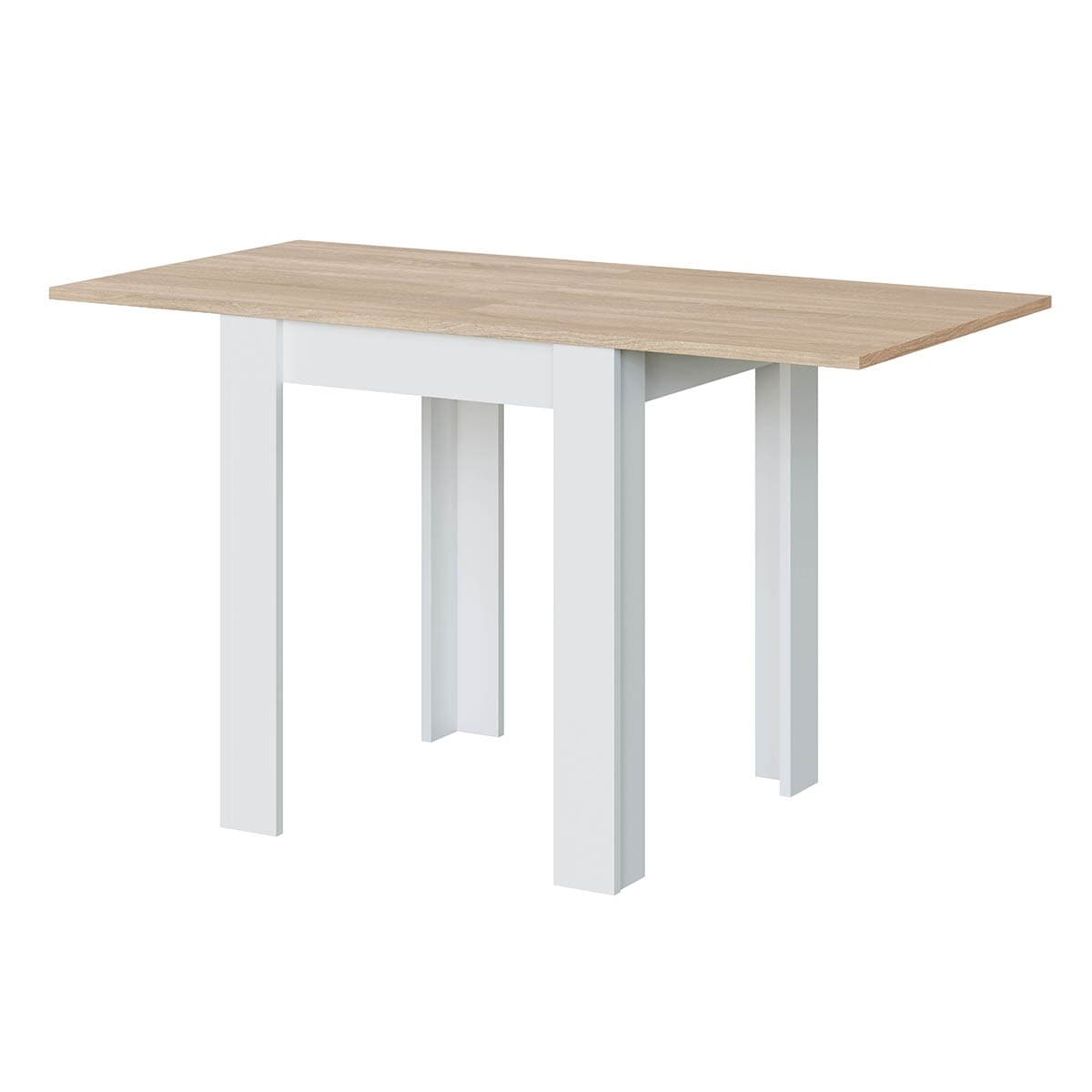 Table extensible système d'ouverture en livre - L67 cm - Panneaux de particules - Calicosy