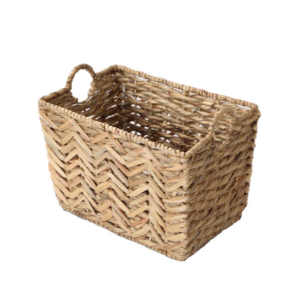 Panier haut en jacinthe d'eau - L46cm x H32 cm - Jacynthe d'eau - Calicosy