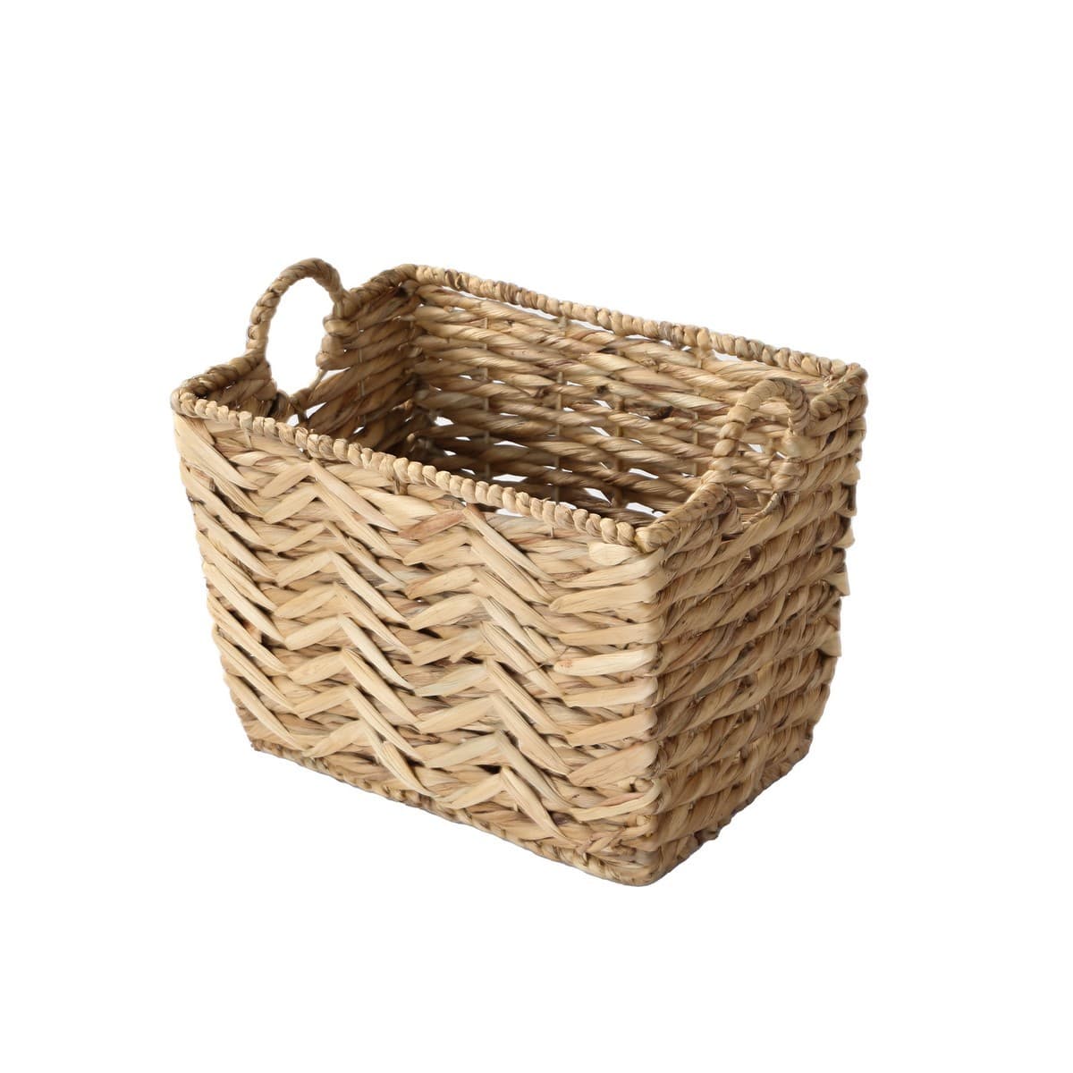 Panier haut en jacinthe d'eau petit modèle - L40xH30 cm - Jacynthe d'eau - Calicosy