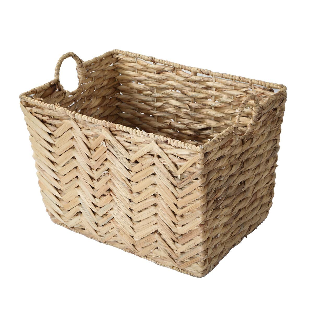Panier haut en jacinthe d'eau grand modèle - L52xH37 cm - Jacynthe d'eau - Calicosy