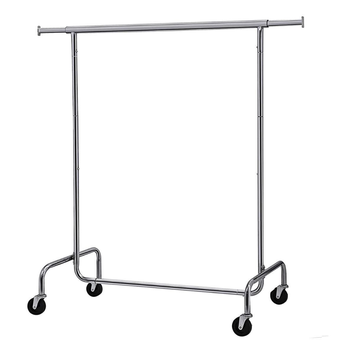 Portant Ă vĂȘtements avec tringle extensible 110-150 cm sur roulettes - MĂ©tal - Calicosy
