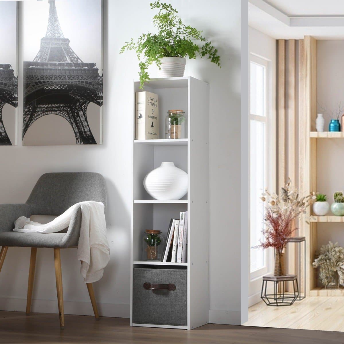 Etagère de Rangement 4 Cases - H122 cm - Calicosy