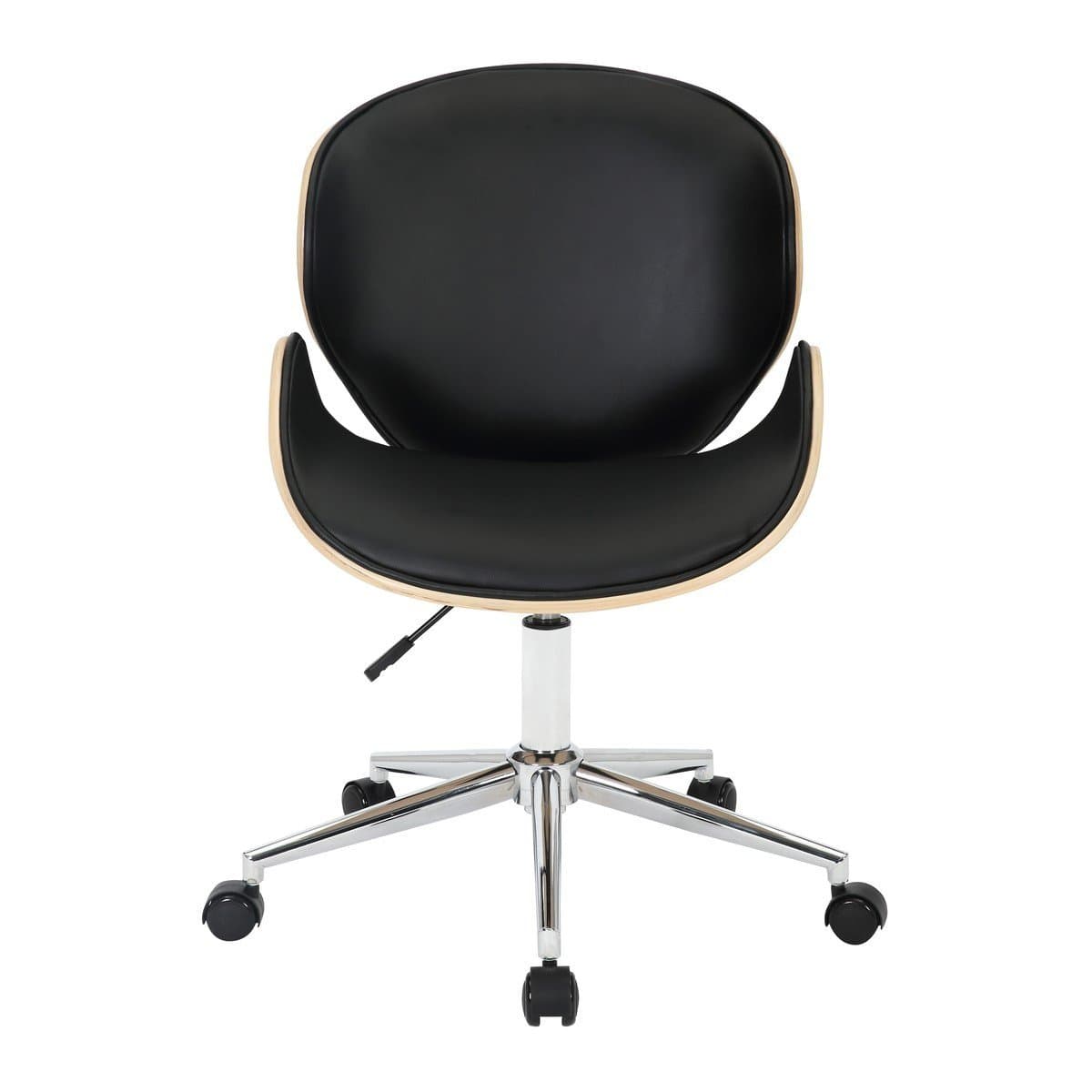 Chaise de bureau décor bois noyer clair H84 cm - HERCULE - Calicosy