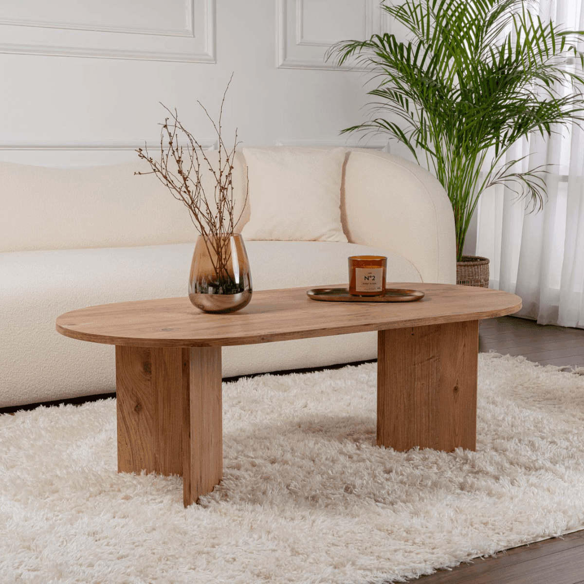 Table basse ovale L119 cm - IRIS - Calicosy