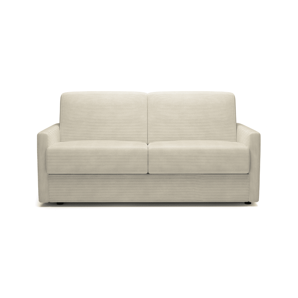 Canapé lit 3 places en velours cÎtelé Matelas 20cm - GIULIA - Bois - Calicosy