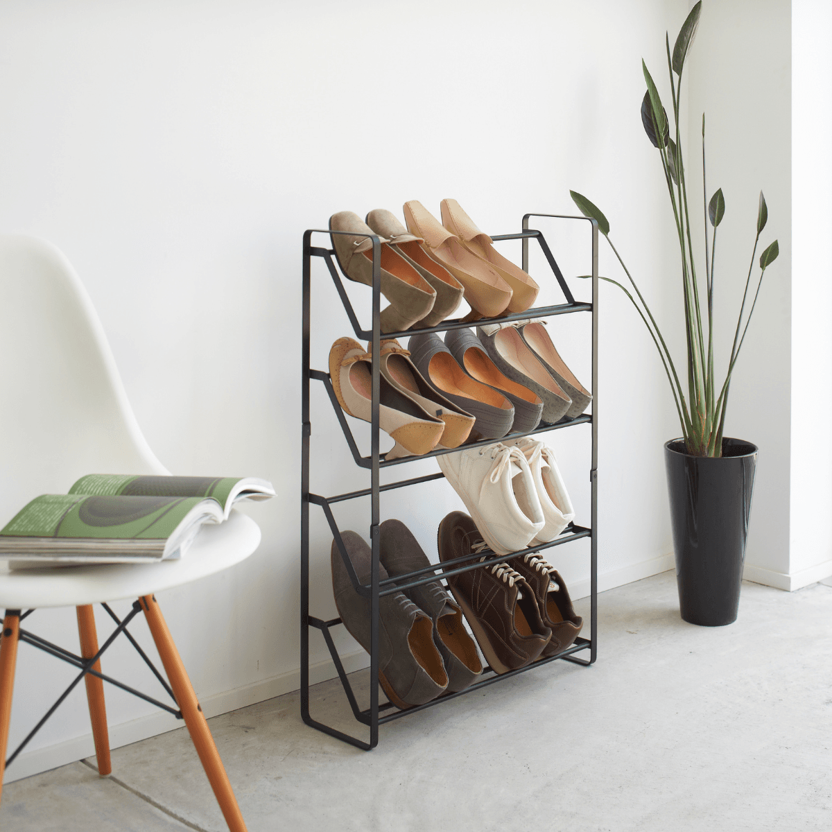 Meuble Ă chaussures Ă 4 niveaux L53 cm - FRAME - Calicosy