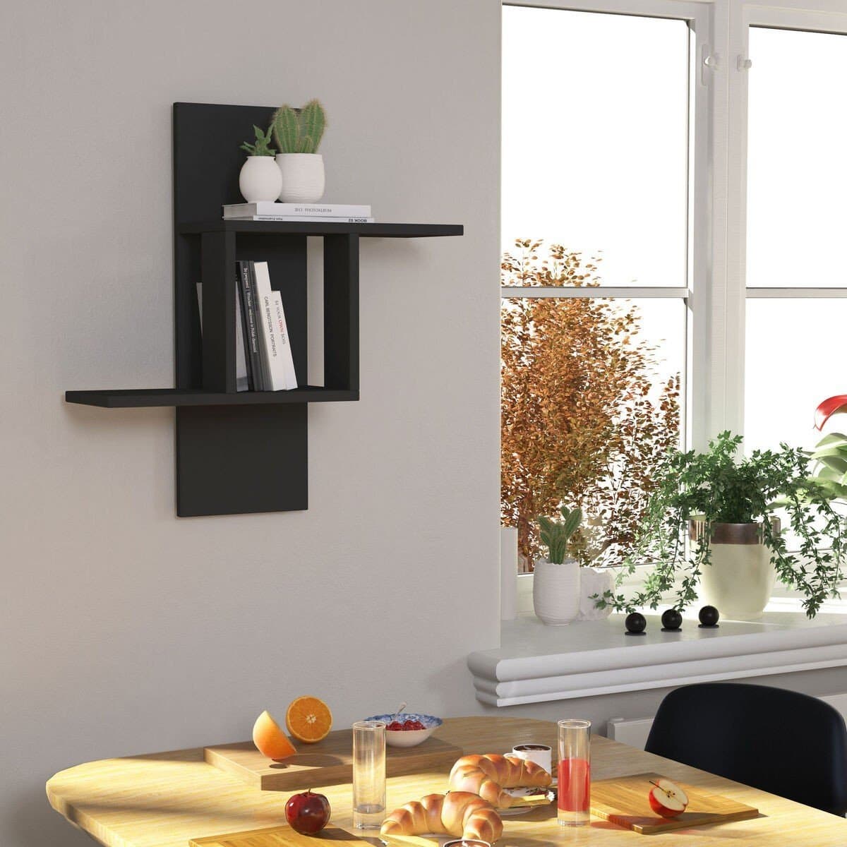 Etagère murale 2 tablettes H70 cm - MILL - Calicosy