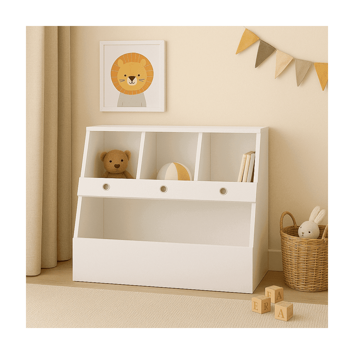 Etagère de rangement pour livres et jouets L90 cm - Tuli - Calicosy