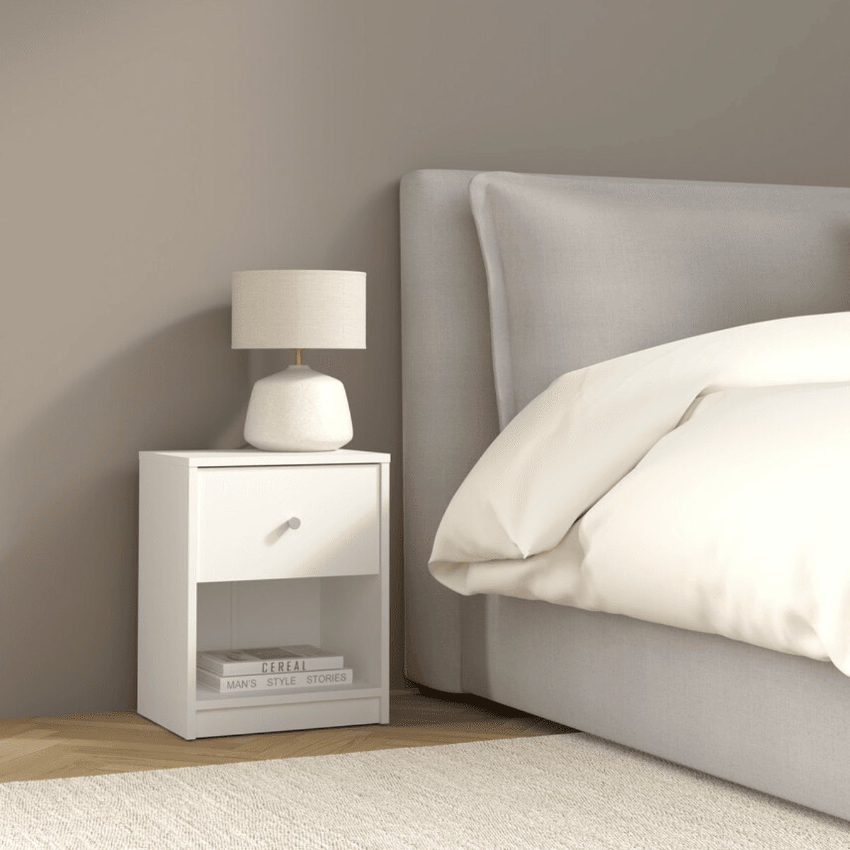 Table de chevet 1 tiroir et 1 niche L37,9 cm - LISE - Calicosy