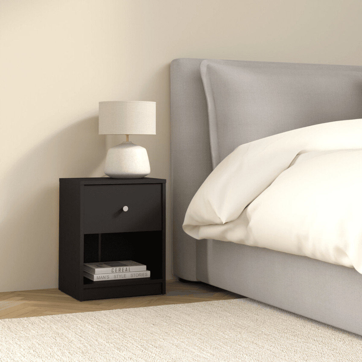 Table de chevet 1 tiroir et 1 niche L37,9 cm - LISE - Calicosy