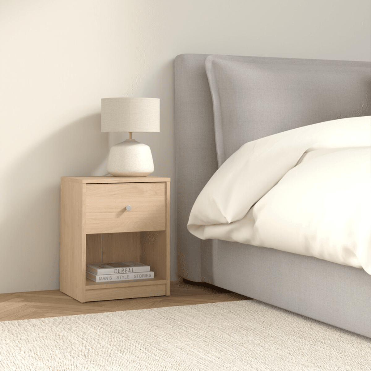 Table de chevet 1 tiroir et 1 niche L37,9 cm - LISE - Calicosy