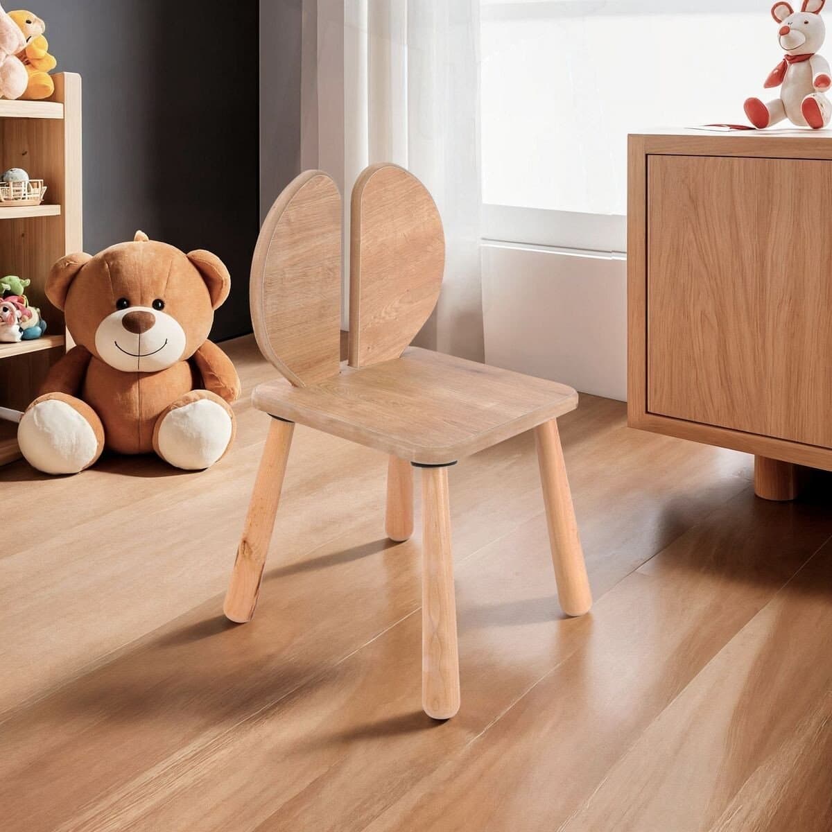 Chaise pour enfant avec pieds en bois massif L30 cm - MAEL - Calicosy