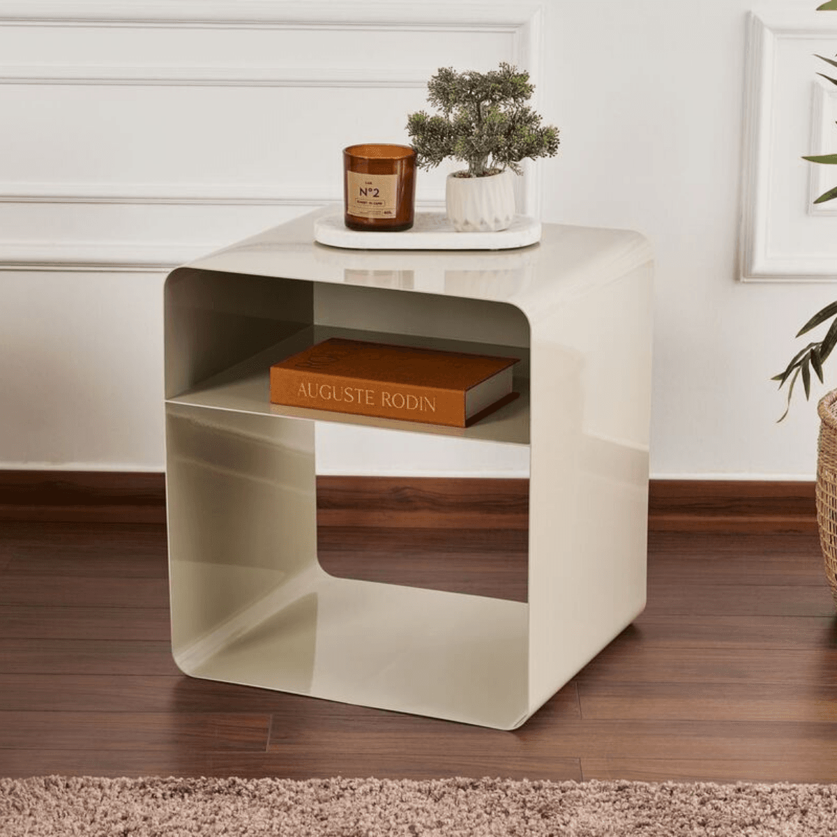 Bout de canapé métal H50 cm - ELLA - Calicosy