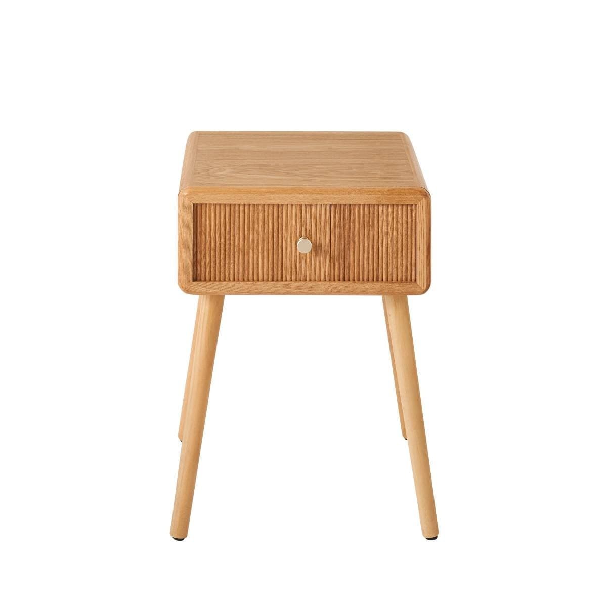 Chevet 1 tiroir avec façades lamellées H52 cm - AVA - Panneaux de particules - Calicosy