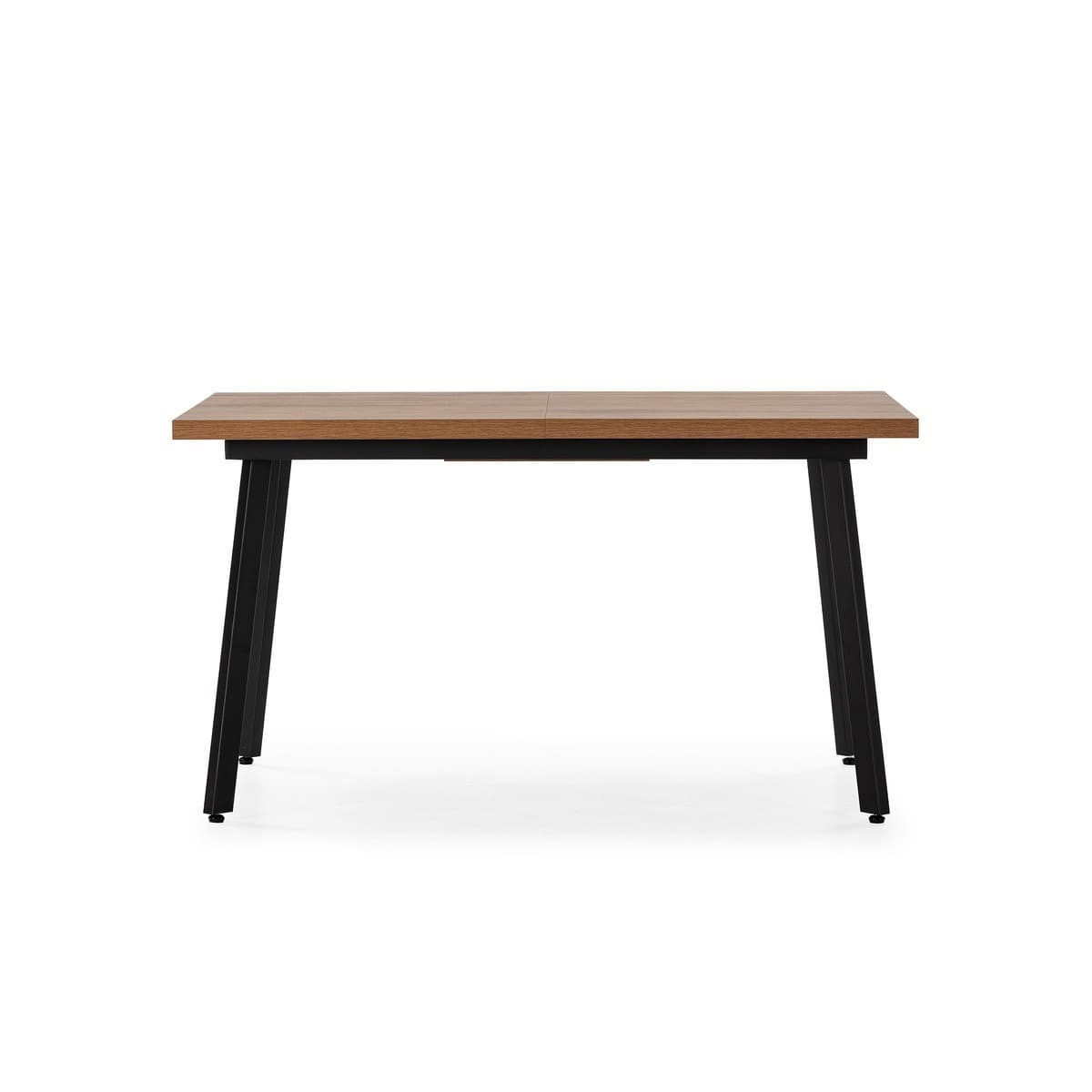 Table Ă manger extensible de 138 Ă 178 cm effet chĂȘne foncĂ© - IRMA - MĂ©laminĂ© - Calicosy